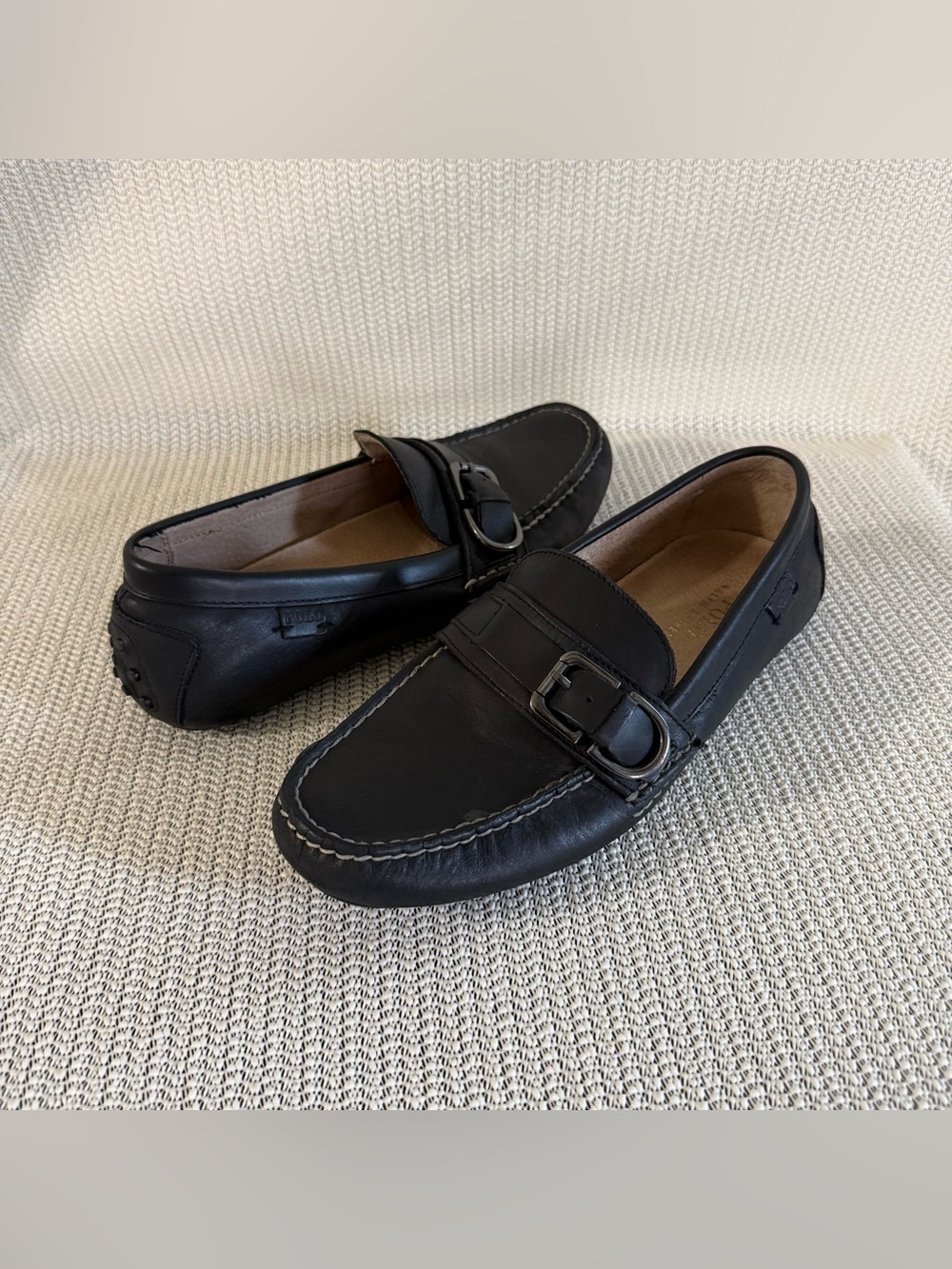 Polo Ralph Lauren Whiteley Leather Driving Loafers Black Men’s 9.5E Wide